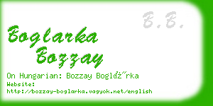 boglarka bozzay business card